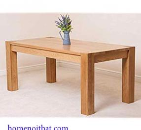 BÀN ĂN GỖ SỒI 1M8