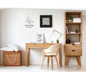 Bàn làm việc gỗ sồi kiểu hiện đại