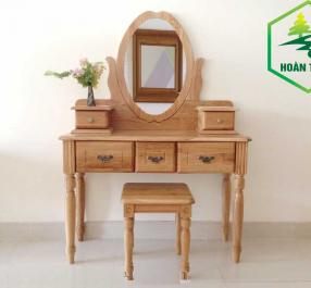 Bàn trang điểm gỗ sồi kiểu cổ điển