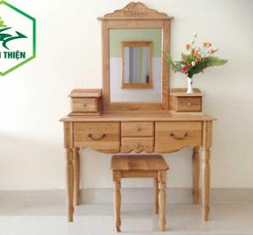 Bàn trang điểm gỗ sồi kiểu cổ điển