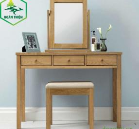 Bàn trang điểm gỗ sồi 3 hộc