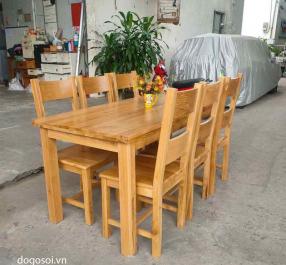 Bộ bàn ăn gỗ sồi 1m6