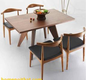 Bộ bàn ăn gỗ 1m2 venus nhỏ gọn