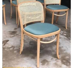 GHẾ GỖ TỰA MÂY THONET