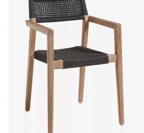 Ghế gỗ teak đan dây ngoài trời