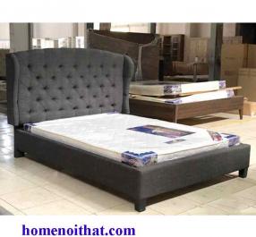 Giường ngủ gỗ tự nhiên bọc nệm