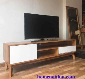 Kệ tivi gỗ sồi 1m6 kiểu hiện đại