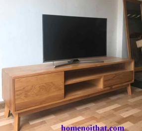 Kệ tivi gỗ sồi mỹ kiểu hiện đại